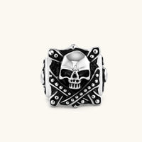 Anillo de Calavera y Huesos Cruzados