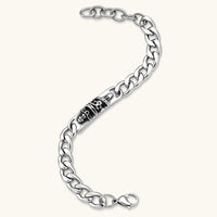 Pulsera de Cadena Calavera y Corona