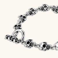 Pulsera de Cadena con Calaveras