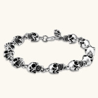 Pulsera de Cadena con Calaveras