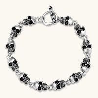 Pulsera de Cadena con Calaveras